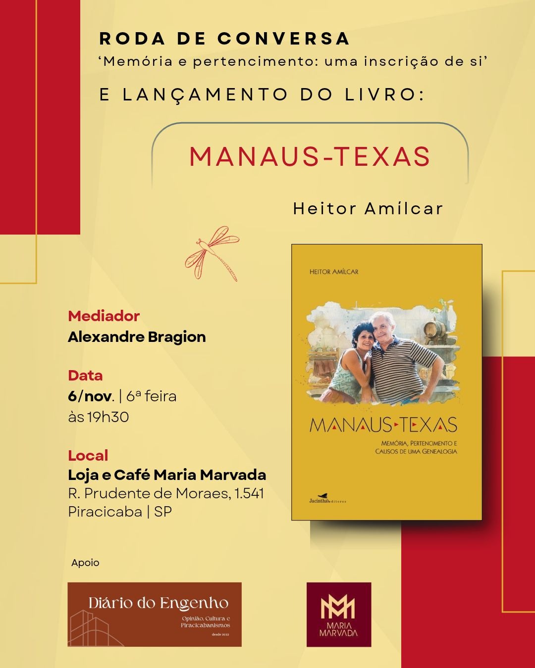 Roda de conversa sobre “memória e pertencimento” acontece na próxima sexta!